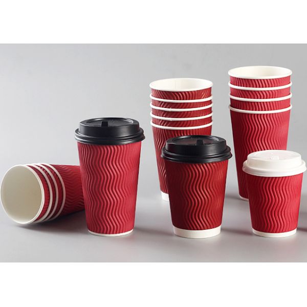 Triple Environmentally Friendly Disposable Cups For Hot Drinking / Coffee