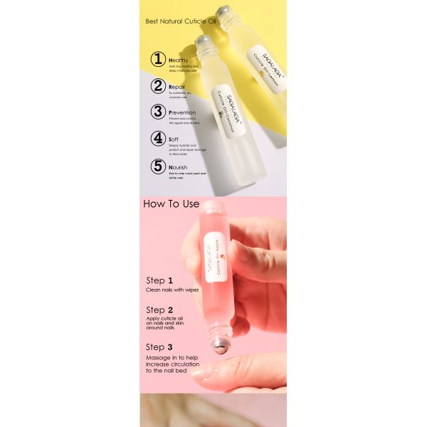 Personalized Container Customized Pineapple Private Label Nail Revitalizer Roller Pen Natural Organic Cuticle Oil
