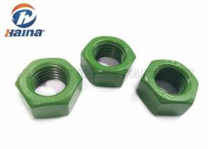 Quality PTFE Finish Anti Corrosion Hex Head Nuts , DIN934 stainless steel fasteners Green Whitford PTFE for sale