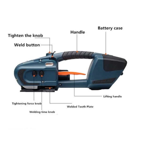 Electric Battery Powered Strapping Packing Tool for Easy to Operate Plastic Strapping