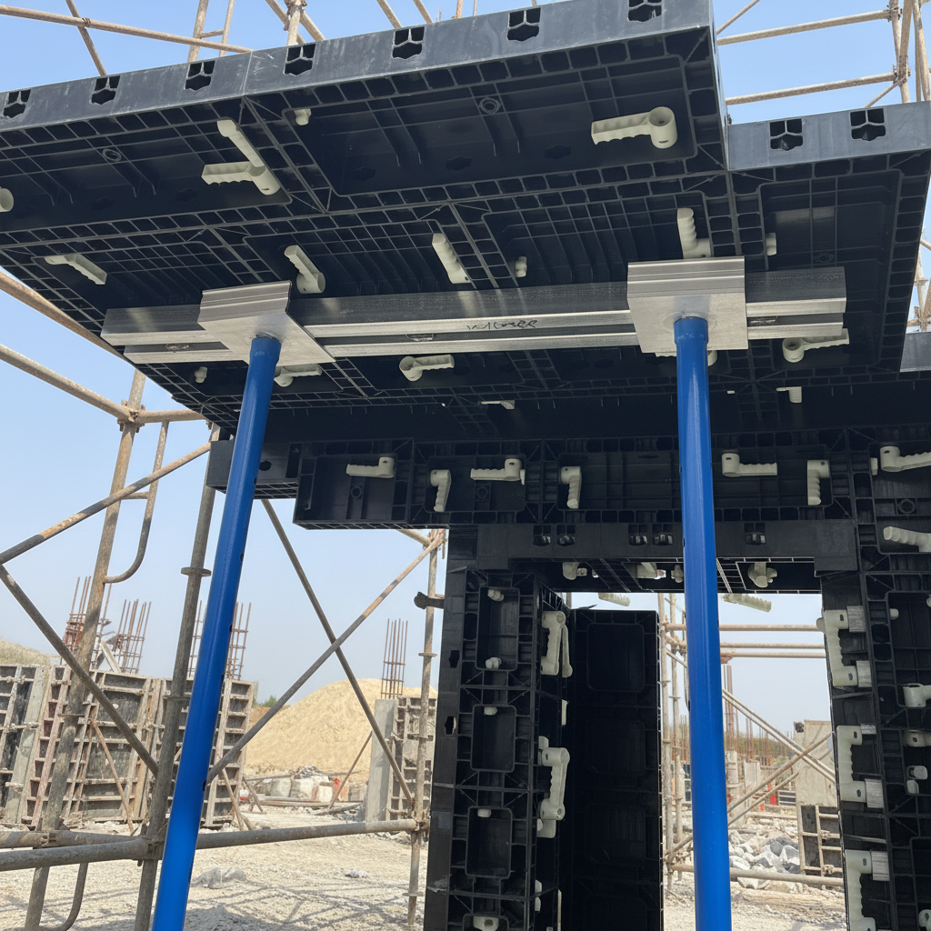 Interlocking ABS Plastic Formwork System components and assembly