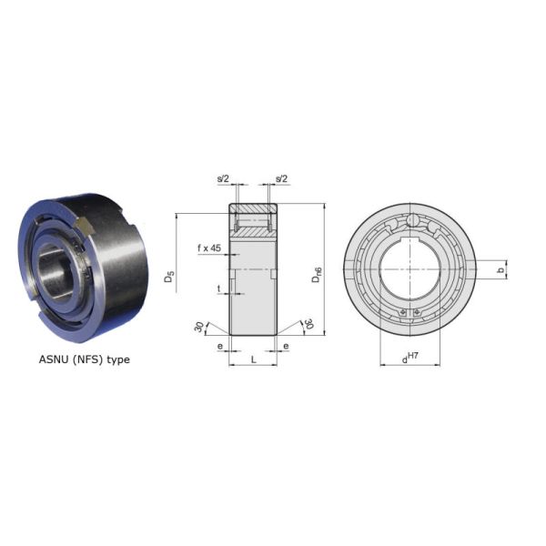 Asnu Type Freewheel, One Way Clutch