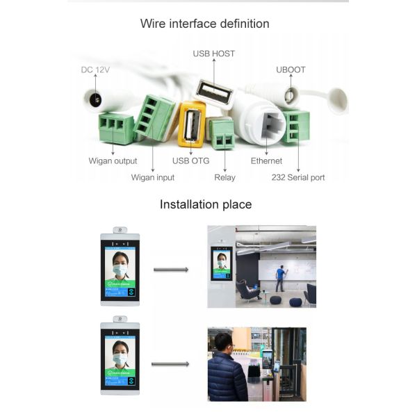 Android Facial Recognition Thermometer Wifi Digital Signage