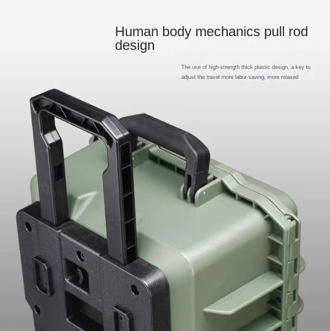 Customizable Black Photographic Equipment Case with High-Density Sponge Lining and Internal Size 525*291*175mm