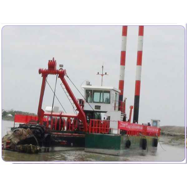 24 Inch Cutter Head Suction Mud Dredging Boat For Dredging