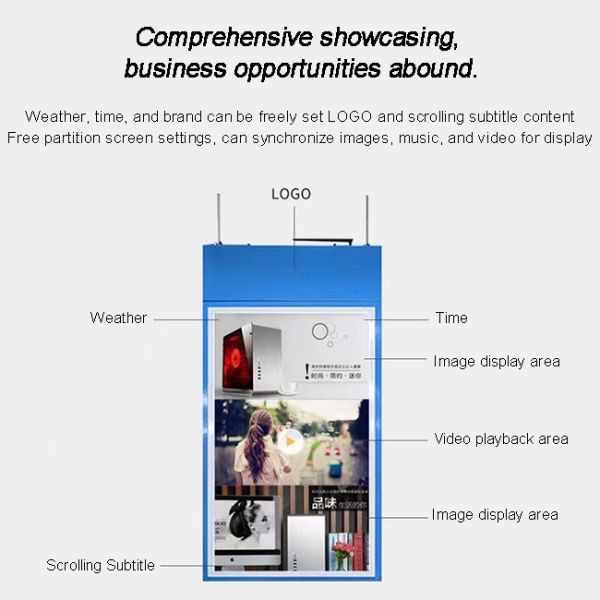 Storefront 3000nits Sunlight Readable Window LCD Display Smart Vertical
