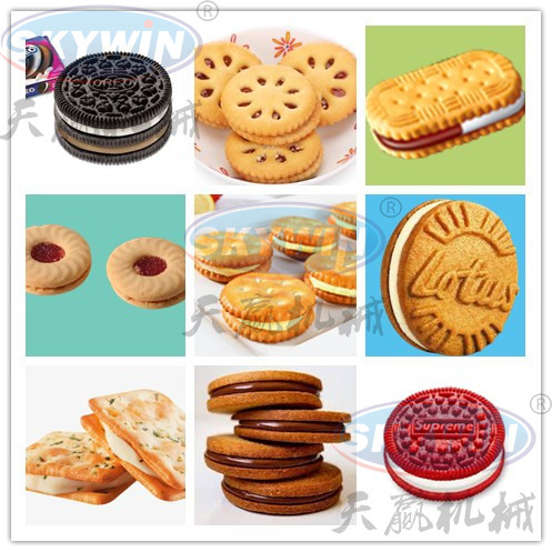 Two Lanes 3+2 Chocolate Sandwich Cream Biscuit Making Machine