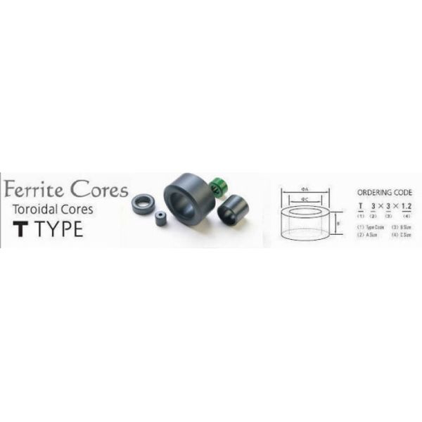 Black Soft Toroid Ferrite Core 10mm OD Ferrite Bead Choke