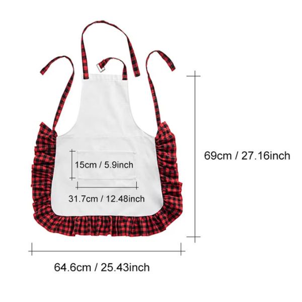 Custom Linen Sublimation Apron Blanks With Pocket Adjustable Neck Strap Kitchen Cooking BBQ Work Apron