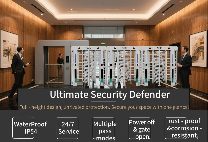 ZT-826 Full Height Turnstile Gate Bidirectional Access Control