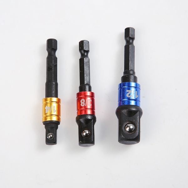 2.5 Inch CRV Colorful Impact Grade Socket Adapter Three Specifications for Durability