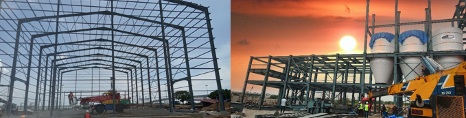 Pre-Engineered Steel Structural Frame Mechanical Parking Garage Carport