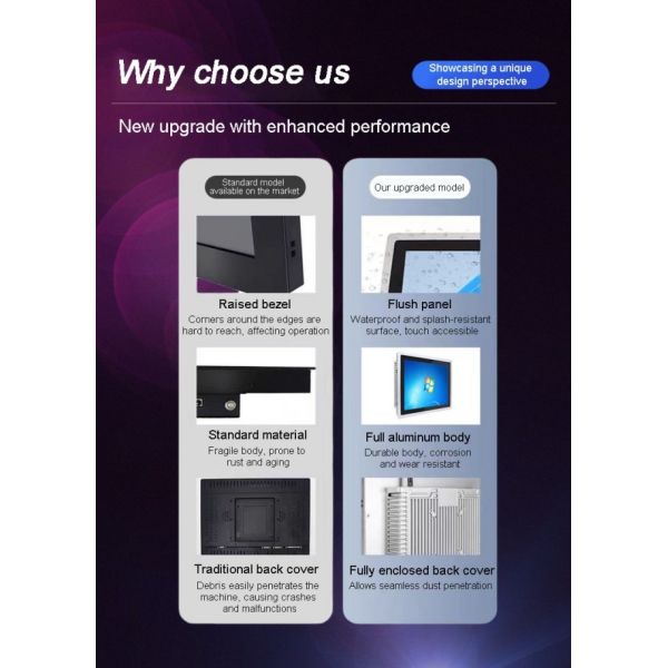 21.5 Inch Linux/win10 11 Embedded/wall-mounted Aluminum Alloy Capacitive touchscreen industrial All-in-one Computers