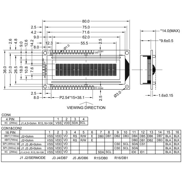 Character Lcd Module Fstn 16x2 Black Character Lcd Display With Lcd Backlight