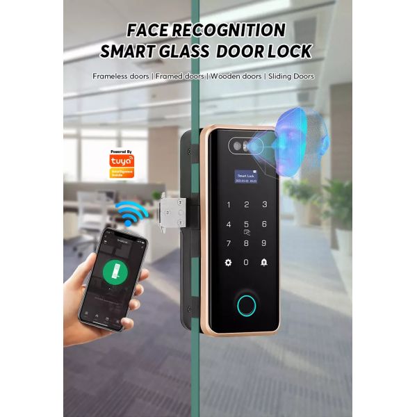 3D Face Recognition Digital Door Lock With Camera Fingerprint ODM