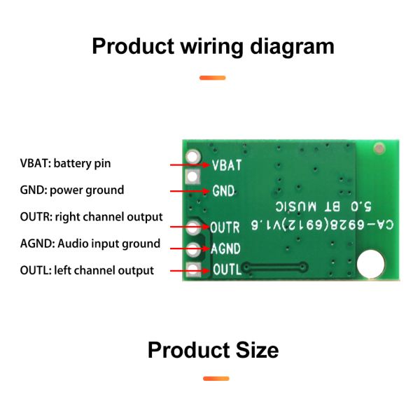 1 Channel 12V DC Digital Output BT Audio Module Speaker Amplifier Board